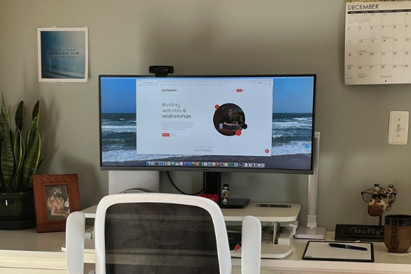 Office desk setup