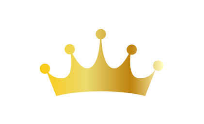 drawing of a golden crown against a white background