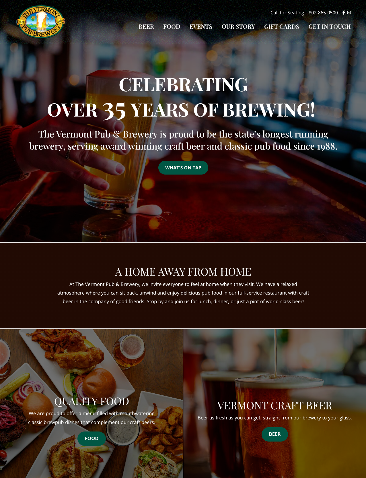 Vermont Pub and Brewery Homepage