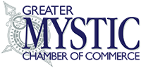 Logo of the Greater Mystic Chamber of Commerce with compass design.
