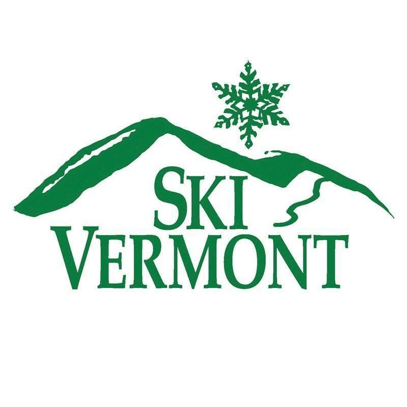 Logo for Ski Vermont featuring a mountain outline and snowflake.