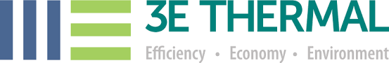 Logo of 3E THERMAL emphasizing efficiency, economy, and environment.