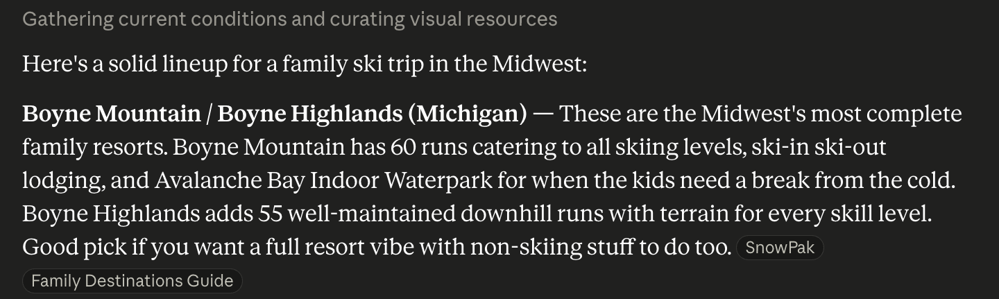 Claude overview of Boyne Mountain and Boyne Highlands ski resorts in Michigan for families.