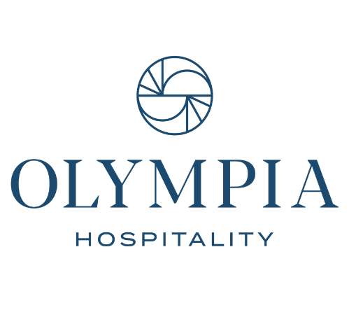Logo of Olympia Hospitality featuring stylized text and circular design.