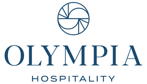 Logo of Olympia Hospitality, featuring circular design and stylized text.