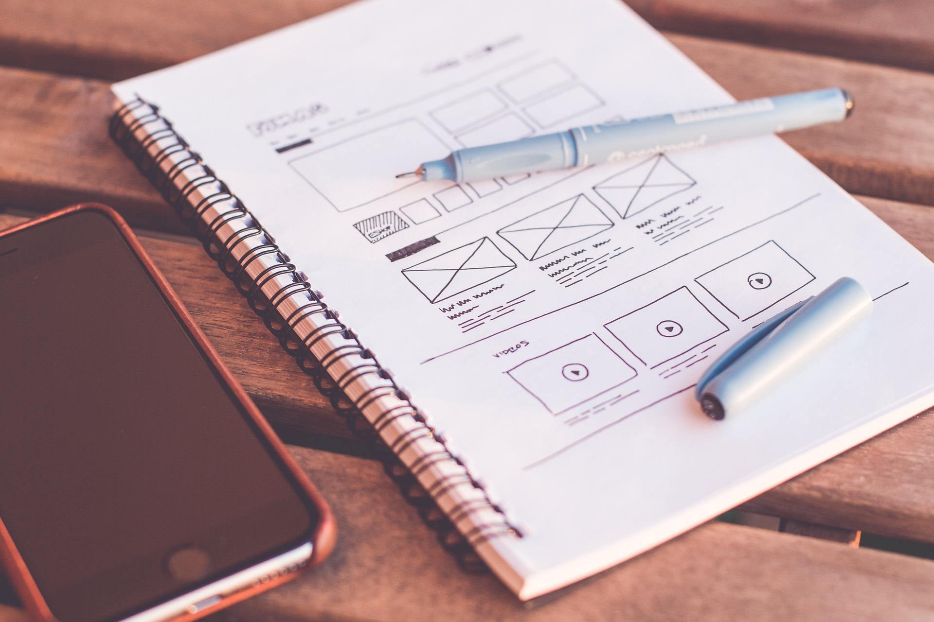 homepage design stock image
