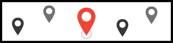 black and red location pins