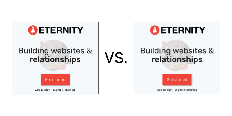 Using a border on a google display ad