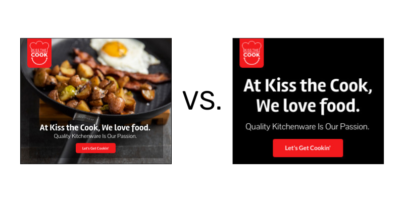 Product image ad vs one without