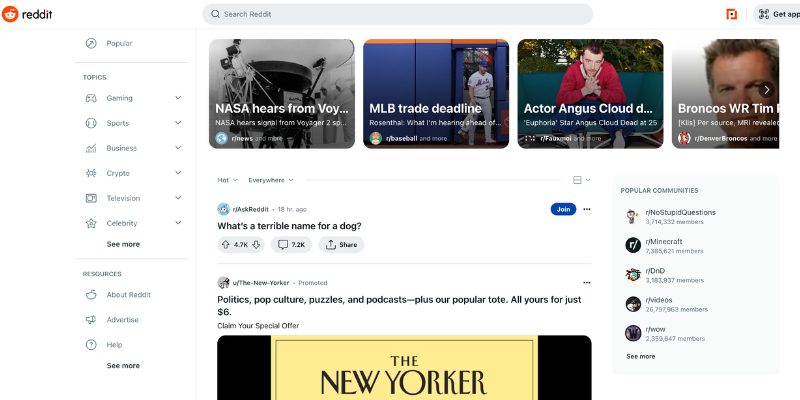 Reddit screenshot