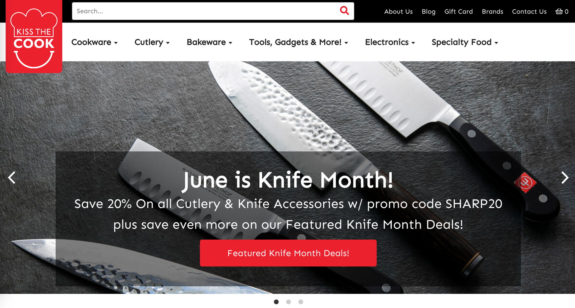 Kiss The Cook website