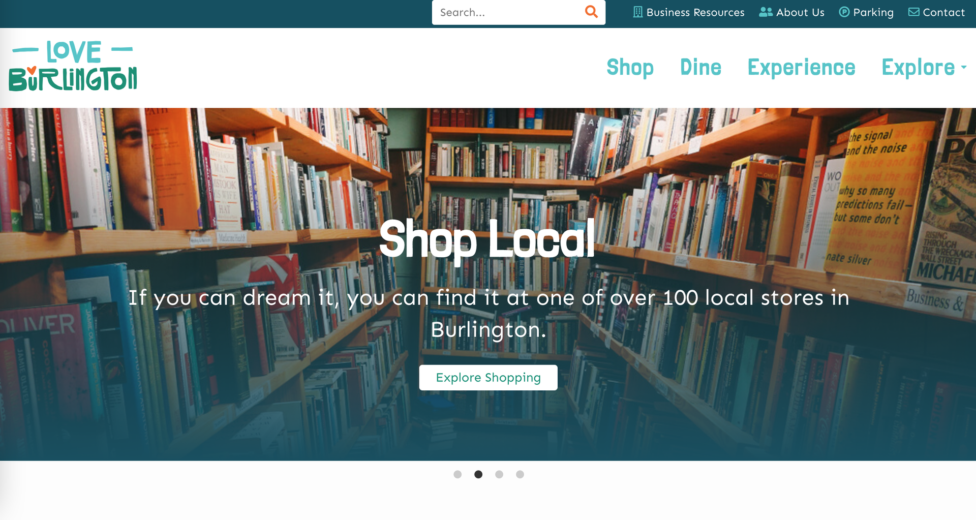 Love Burlington website