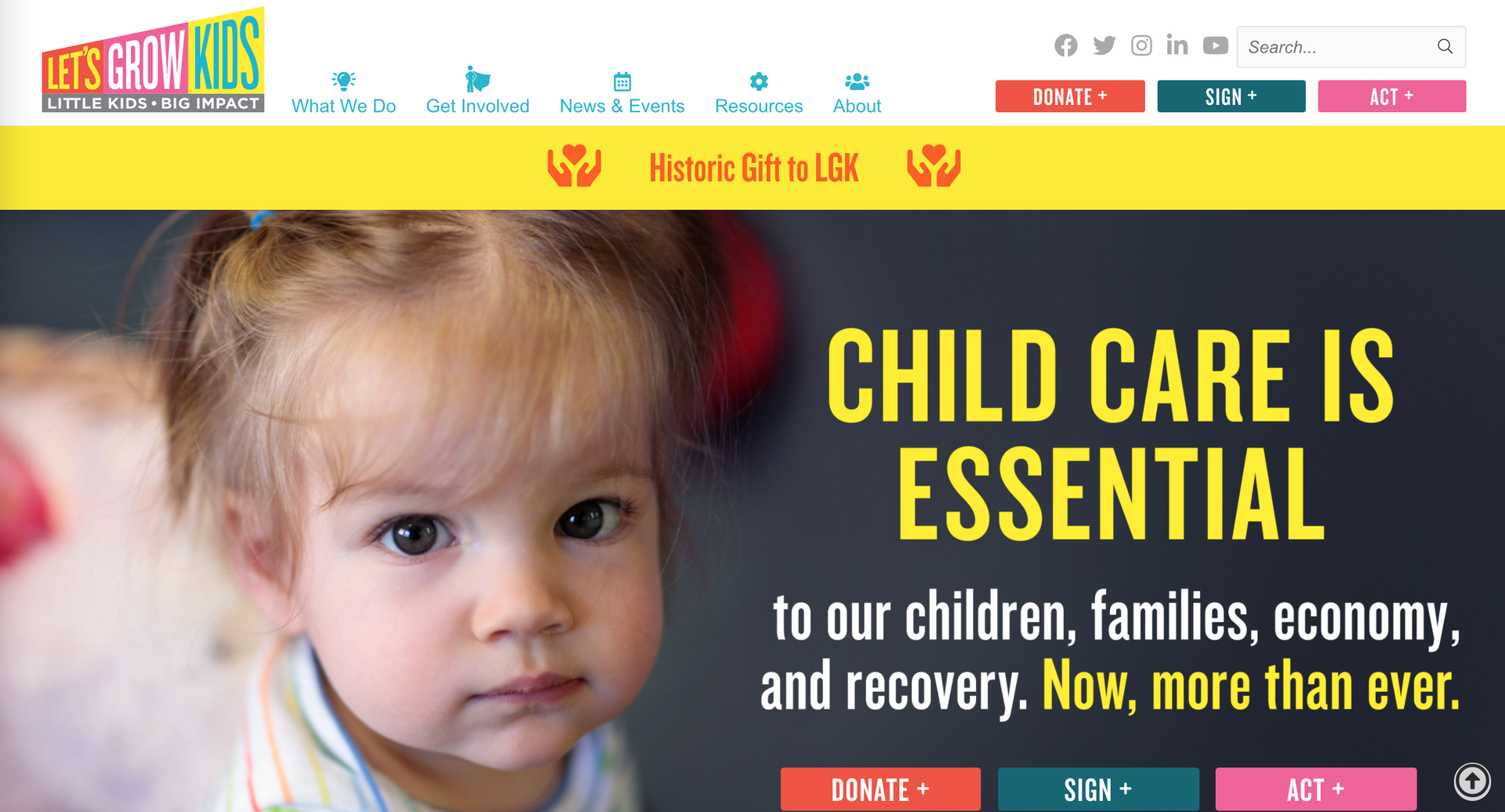 Let's Grow Kids website