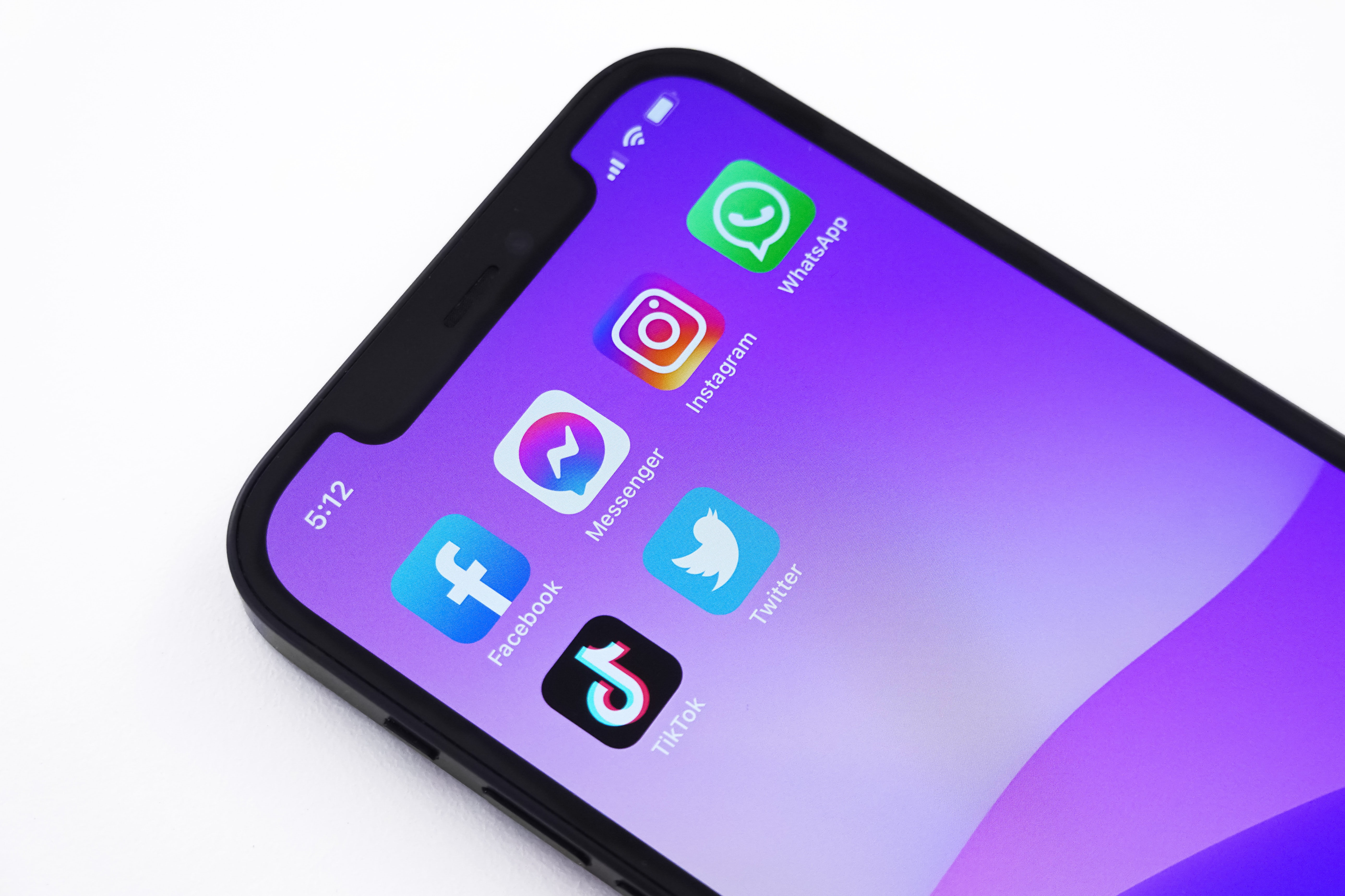 TikTok and other social media apps on a smartphone
