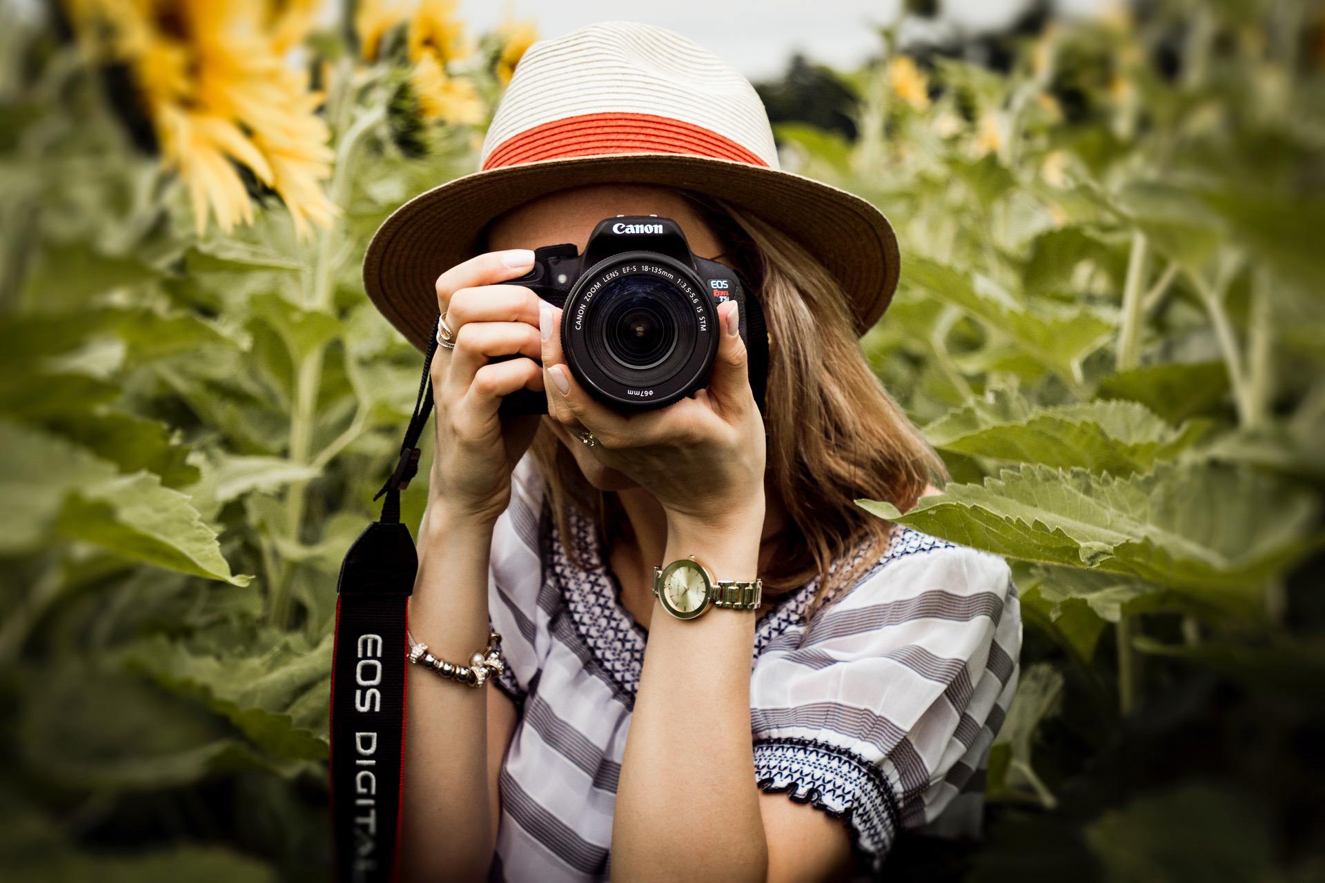 lady holding camera