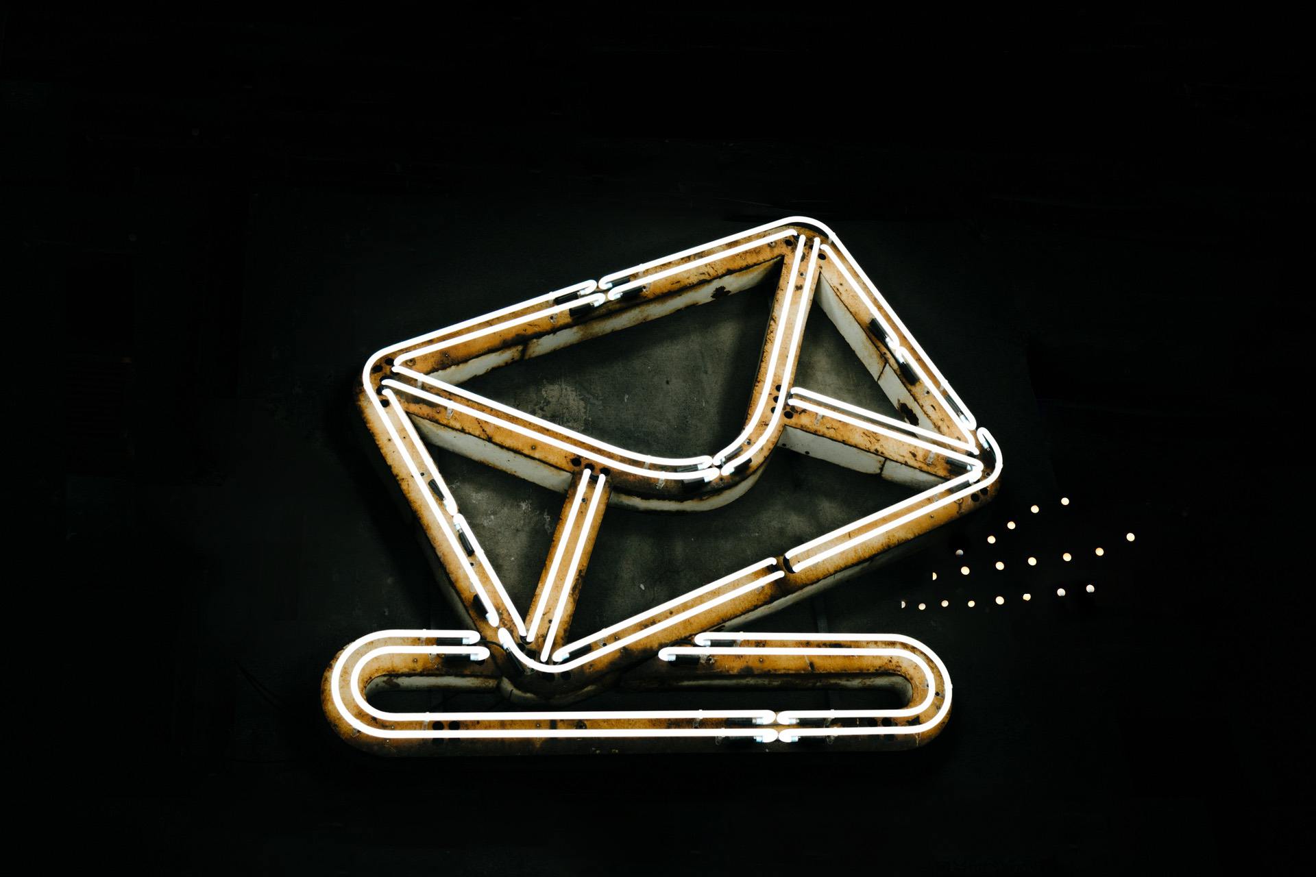 neon envelope sign